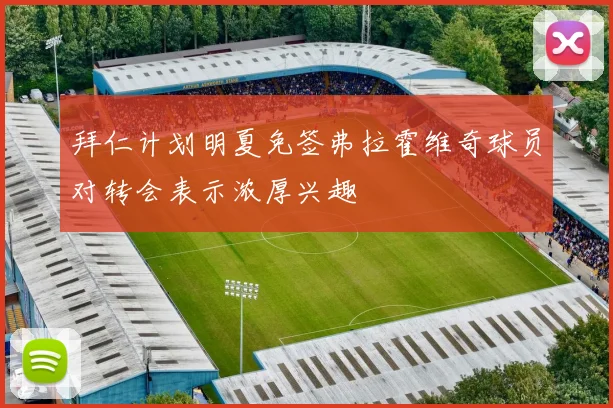拜仁计划明夏免签弗拉霍维奇球员对转会表示浓厚兴趣